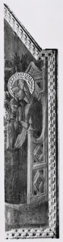 Anonimo — Antonio da Viterbo - sec. XV - trittico di Capena: Maria Vergine annunciata — particolare